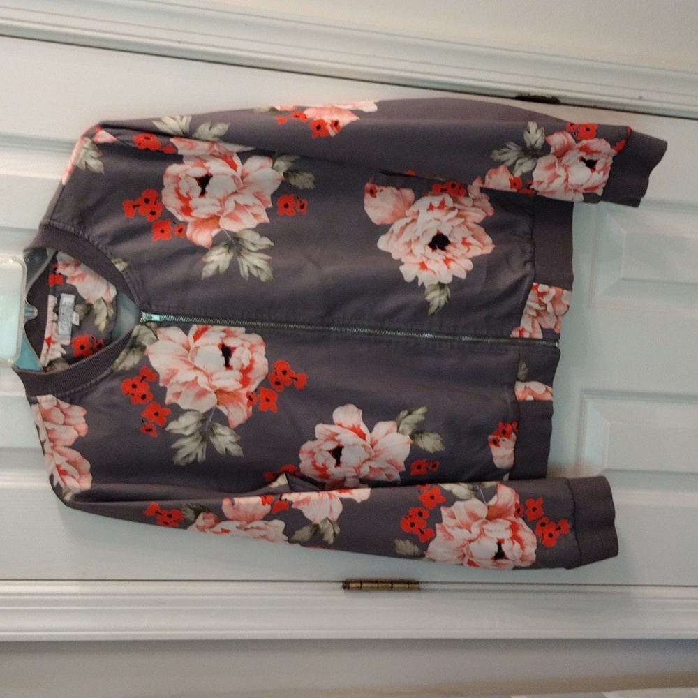 womens floral bomber jacket